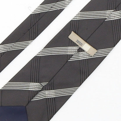 Zantos Mens Multicoloured Plaids & Checks Polyester Pointed Tie One Size