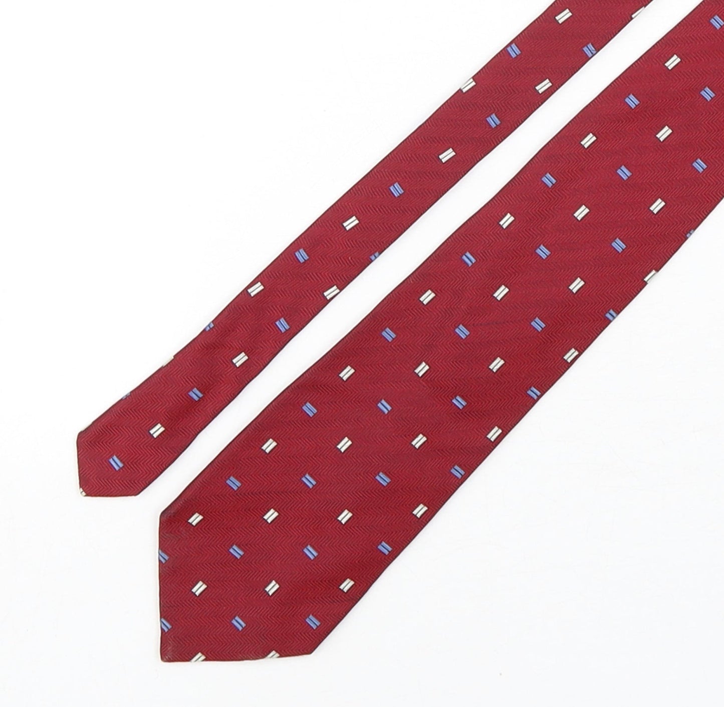 Woodstock Mens Multicoloured Geometric Silk Pointed Tie One Size