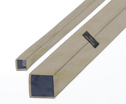 Marks and Spencer Mens Multicoloured Plaids & Checks Polyester Pointed Tie One Size