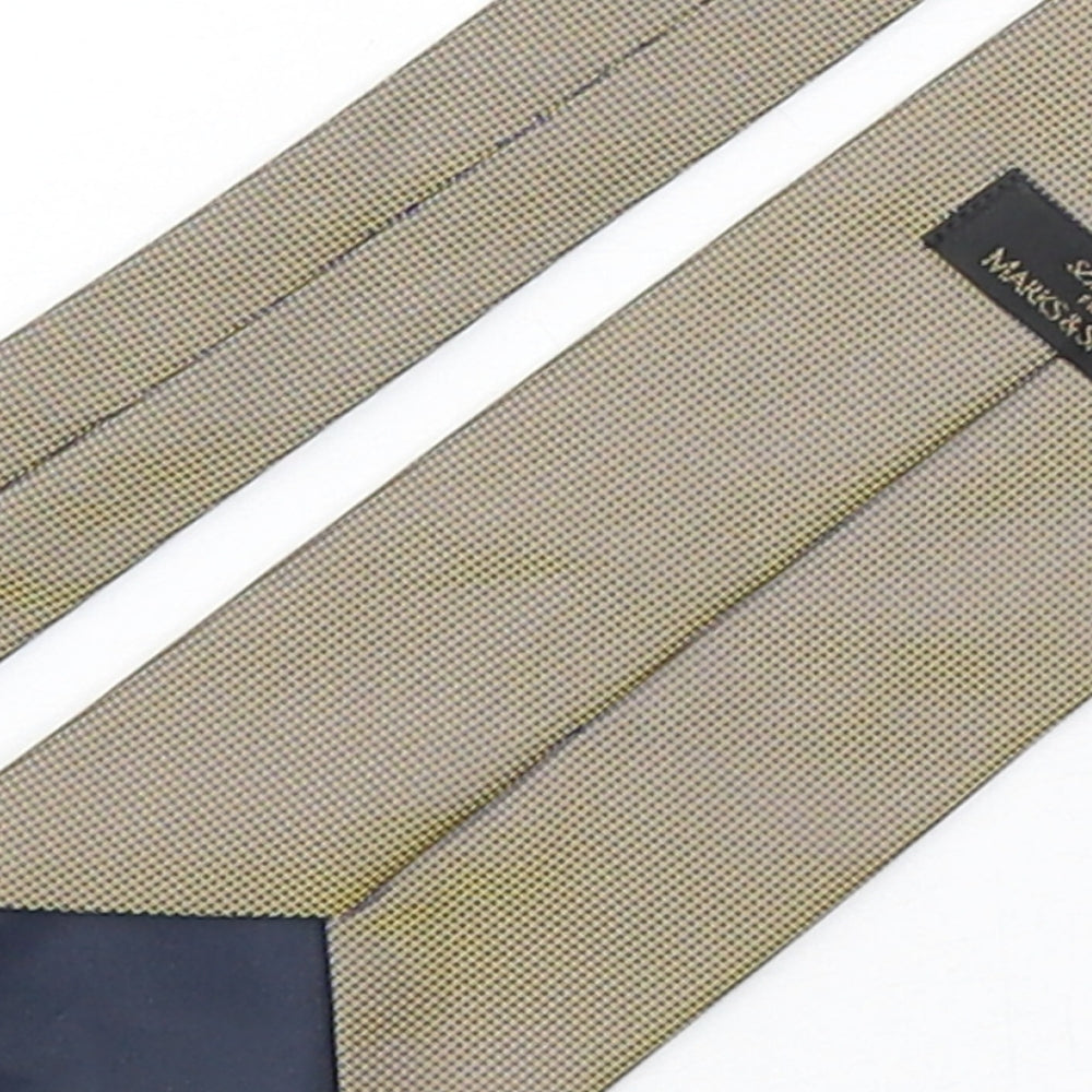 Marks and Spencer Mens Multicoloured Plaids & Checks Polyester Pointed Tie One Size