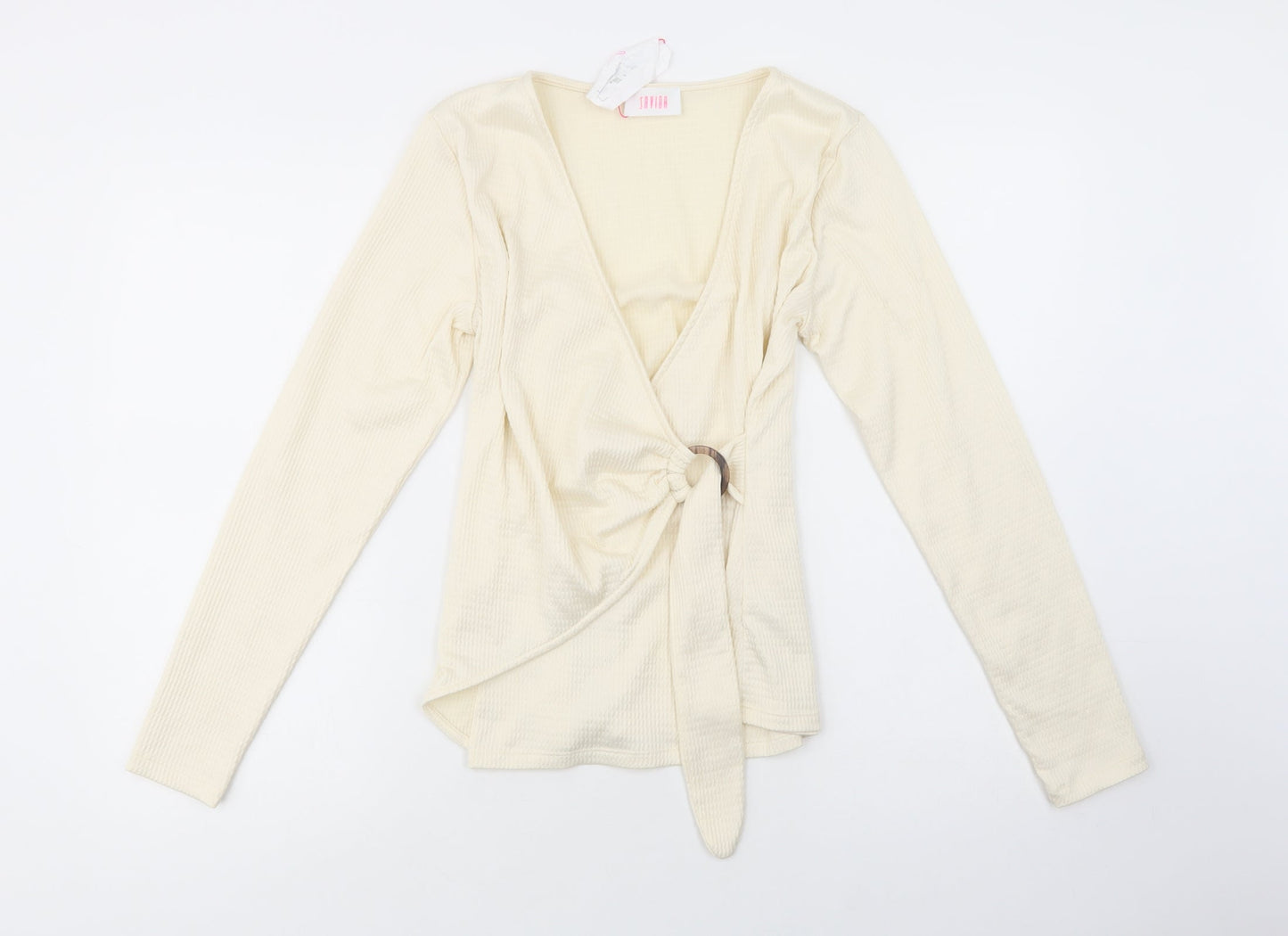Womens UK Size S Savida Ivory Basic Blouse