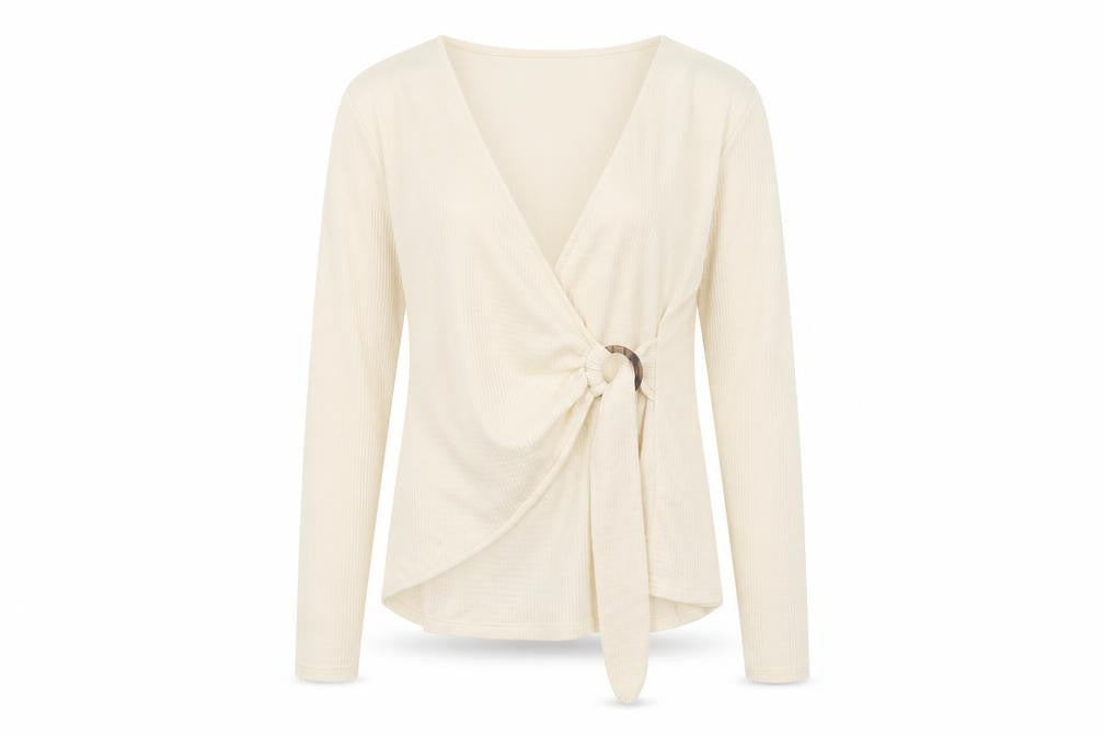 Womens UK Size S Savida Ivory Basic Blouse