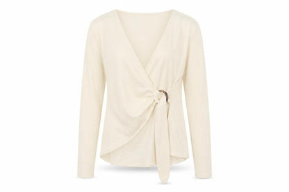 Womens UK Size S Savida Ivory Basic Blouse
