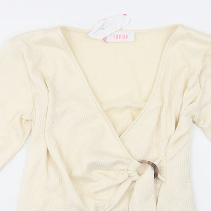 Womens UK Size S Savida Ivory Basic Blouse