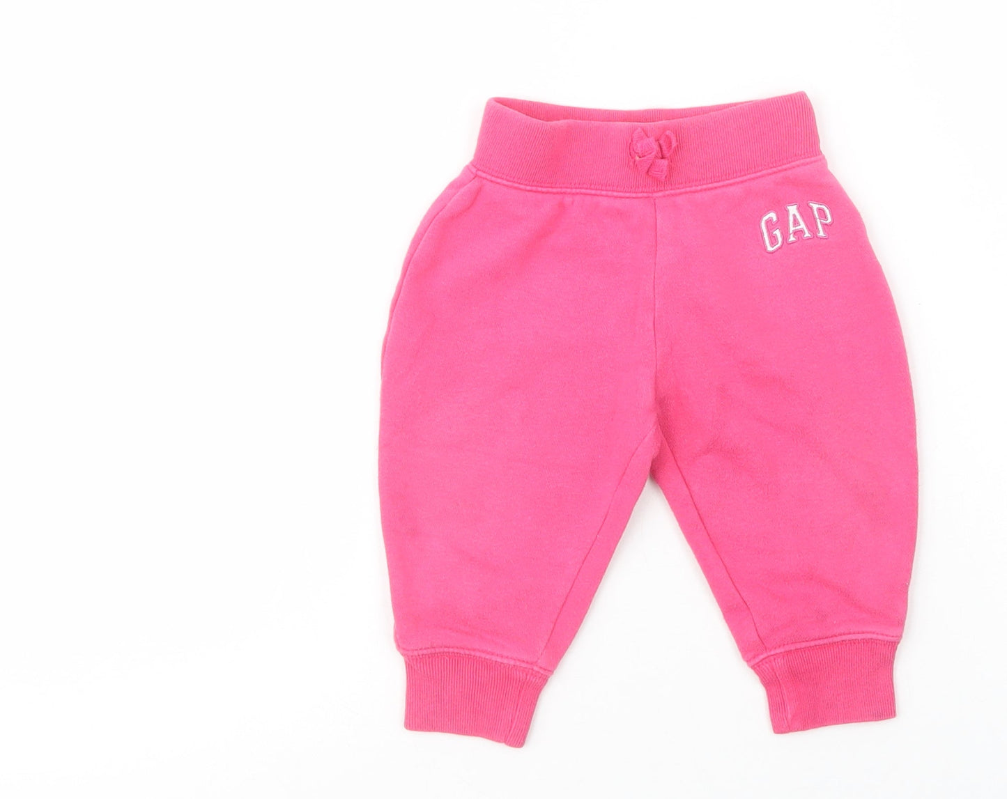 Gap Baby Pink  Cotton Jogger Trousers Size 12-18 Months  Drawstring