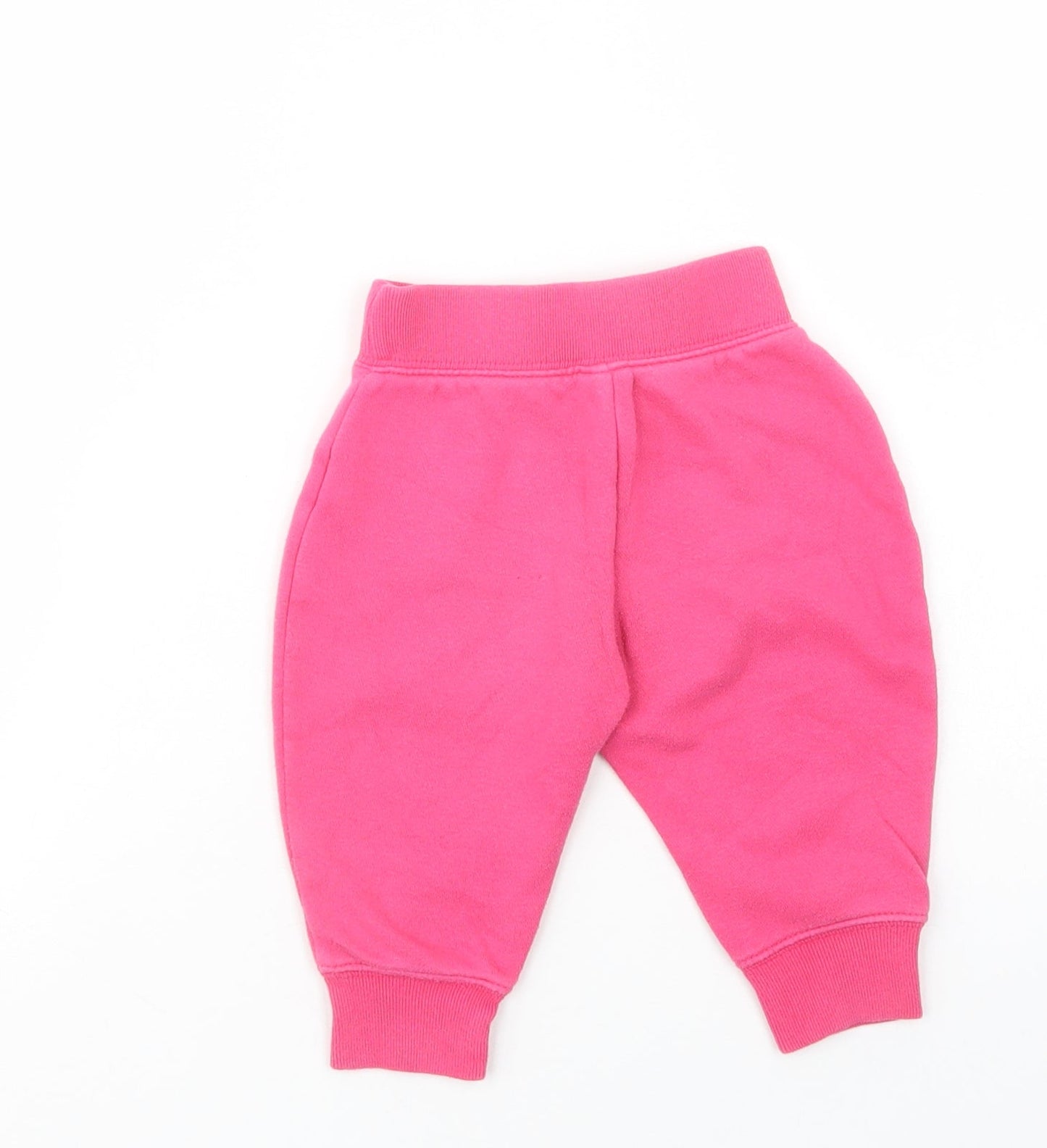 Gap Baby Pink  Cotton Jogger Trousers Size 12-18 Months  Drawstring