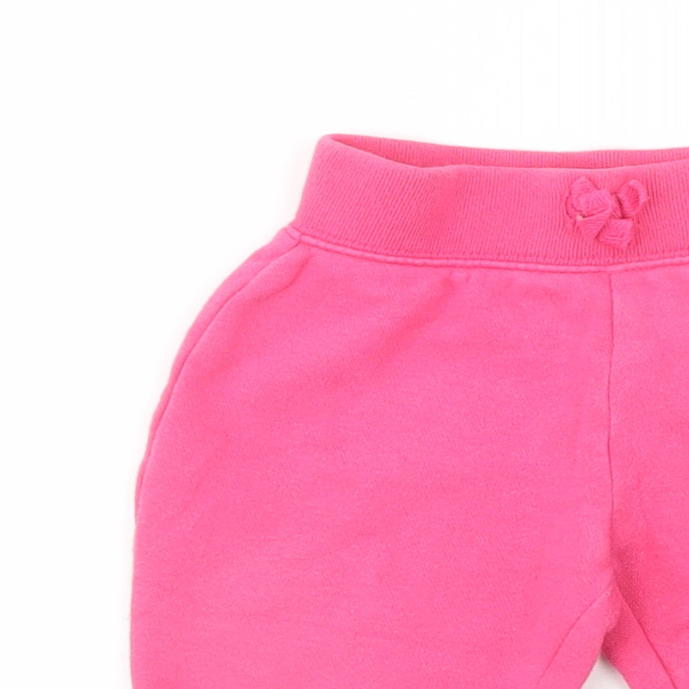 Gap Baby Pink  Cotton Jogger Trousers Size 12-18 Months  Drawstring