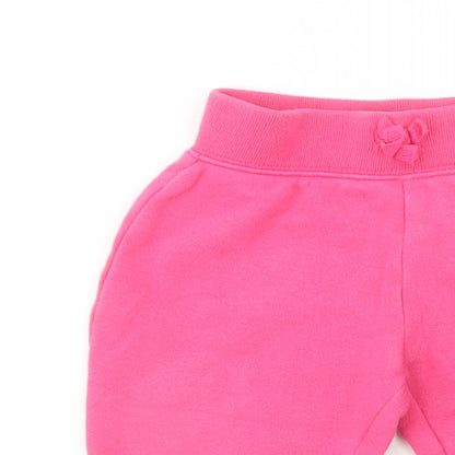 Gap Baby Pink  Cotton Jogger Trousers Size 12-18 Months  Drawstring