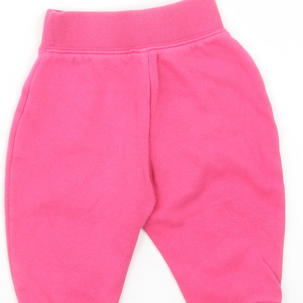 Gap Baby Pink  Cotton Jogger Trousers Size 12-18 Months  Drawstring