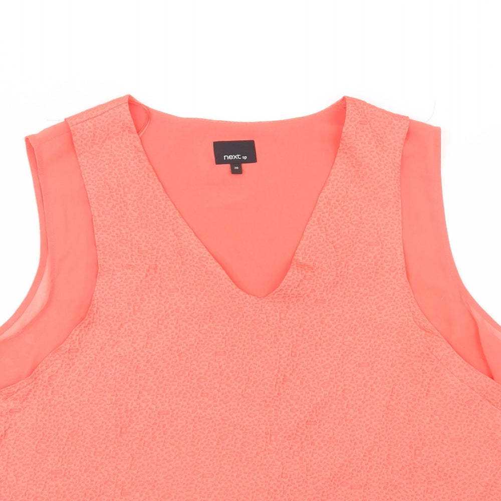 Womens UK Size 20 NEXT Pink Basic Blouse
