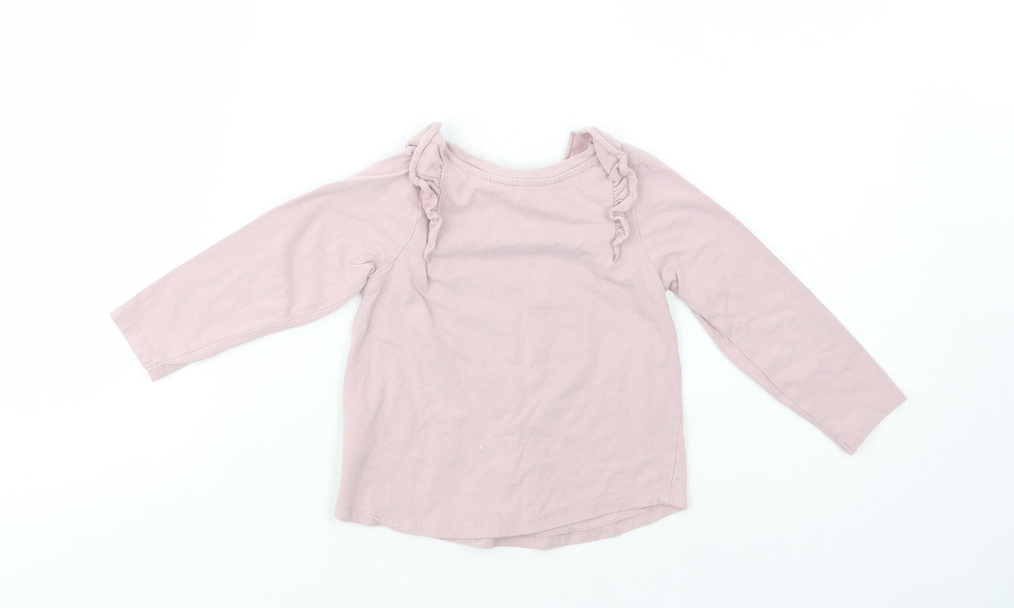 H&M Baby Pink  Cotton Pullover T-Shirt Size 18-24 Months Crew Neck Pullover - Frozen 2