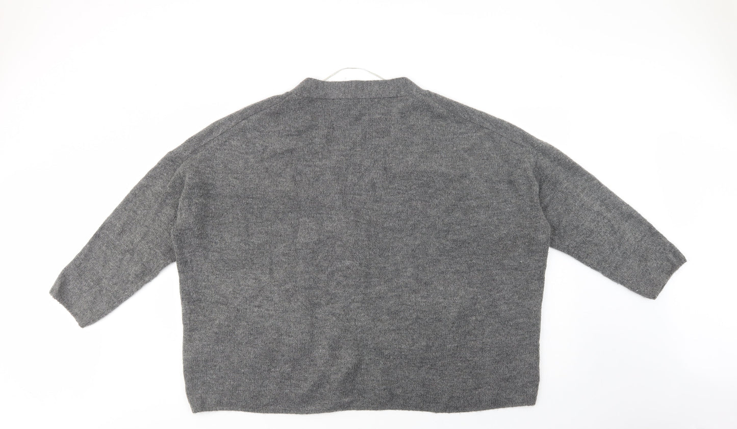 Womens UK Size L Pull & Bear Grey Cardigan Jumper