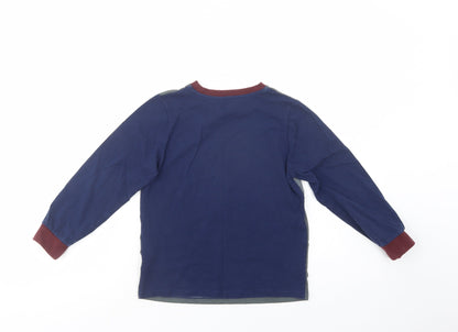 Back view of Character.Com girls’ blue polyester pullover t-shirt, size 8-9, years crew neck pullover - hogwarts