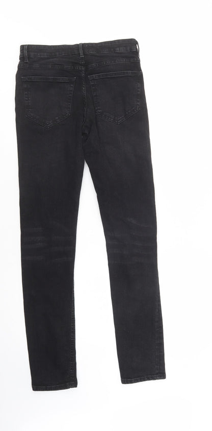 Heritage Outfitters Womens Black  Cotton Skinny Jeans Size 30 in L32 in Regular Button