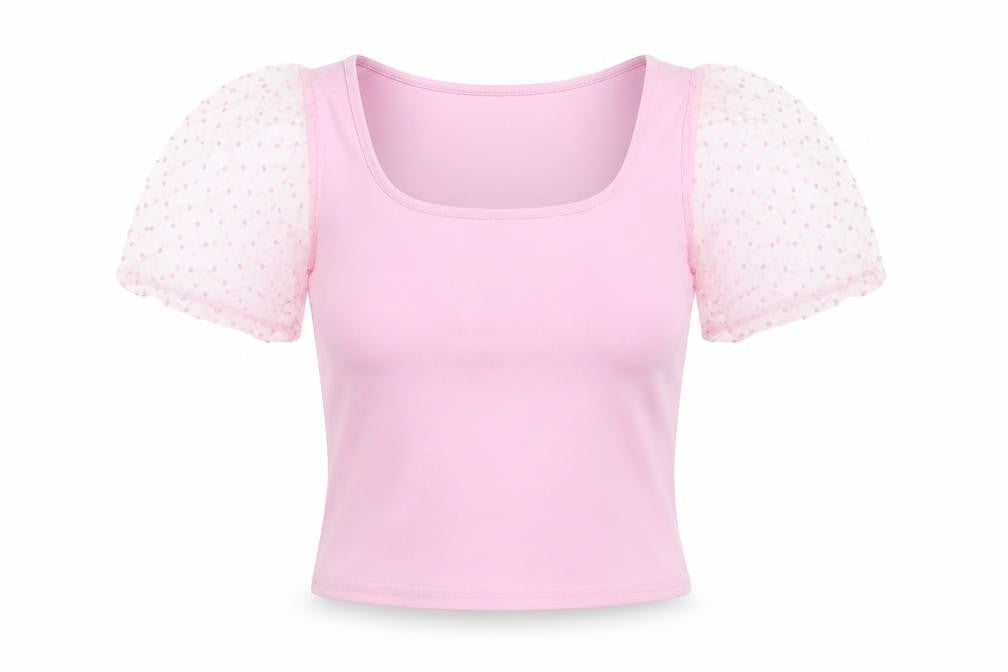 Womens UK Size 8 Quiz Pink Cropped Blouse