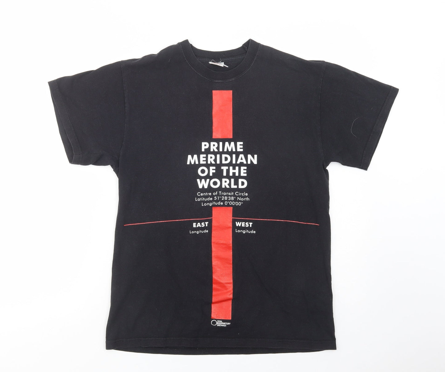 Mens UK Size M Fruit of the Loom Black  T-Shirt
