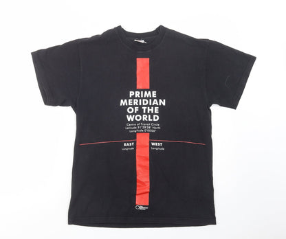 Mens UK Size M Fruit of the Loom Black  T-Shirt