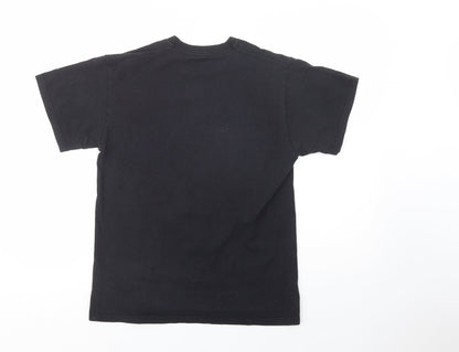 Mens UK Size M Fruit of the Loom Black  T-Shirt