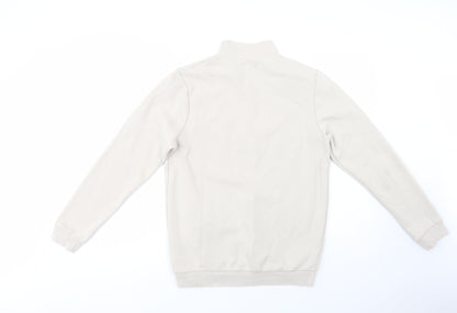 Mens UK Size S Boohoo Man Beige Pullover Sweatshirt