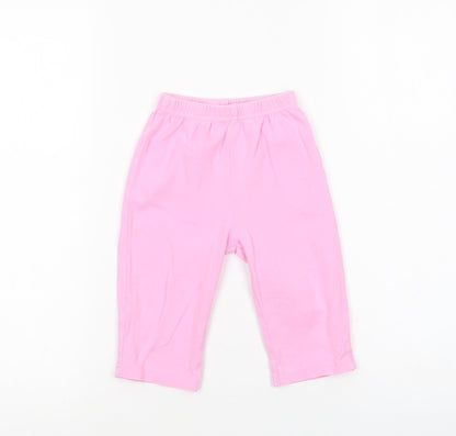 George Baby Pink  Cotton Jogger Trousers Size 9-12 Months