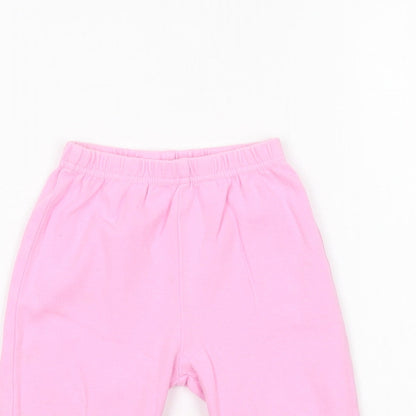 George Baby Pink  Cotton Jogger Trousers Size 9-12 Months