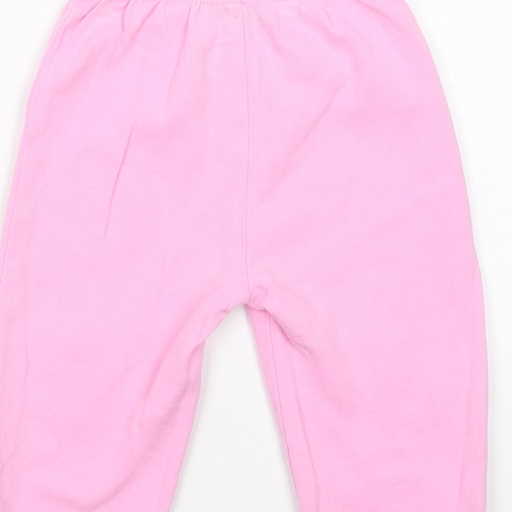 George Baby Pink  Cotton Jogger Trousers Size 9-12 Months
