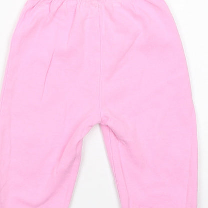 George Baby Pink  Cotton Jogger Trousers Size 9-12 Months