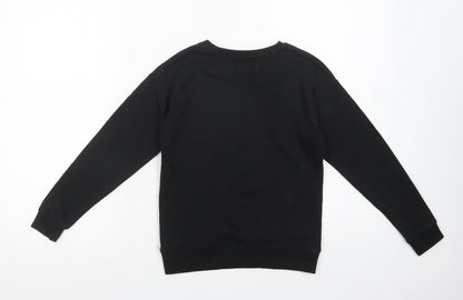 Primark Girls Black  Cotton Pullover Sweatshirt Size 9-10 Years  Pullover - Nashville