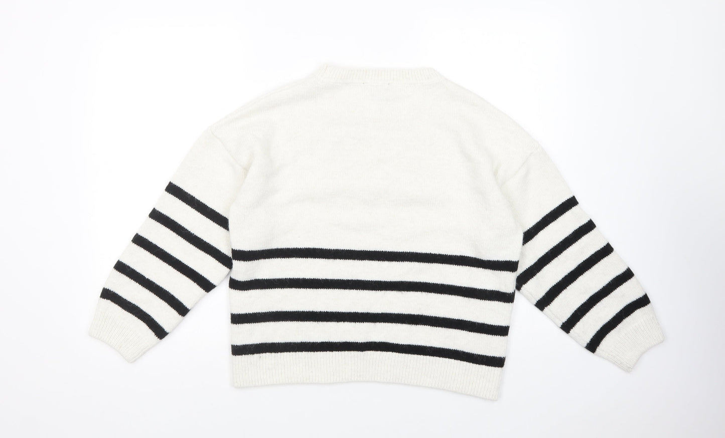 Womens UK Size M New Look White Pullover Jumper
