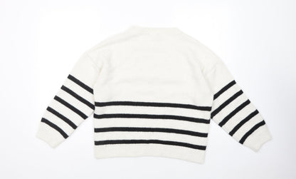 Womens UK Size M New Look White Pullover Jumper