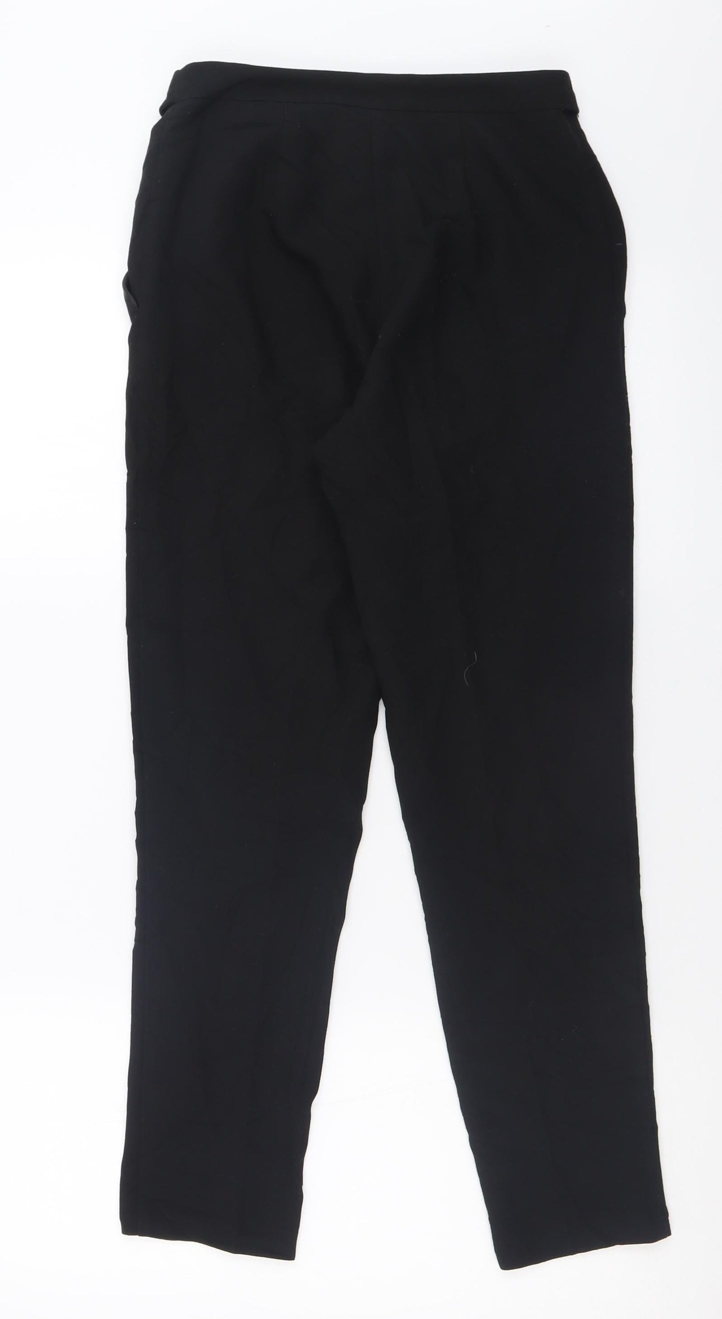 Womens UK Size 4 Missguided Regular Fit Capri Black Trousers