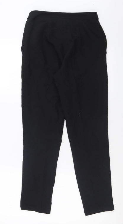 Womens UK Size 4 Missguided Regular Fit Capri Black Trousers
