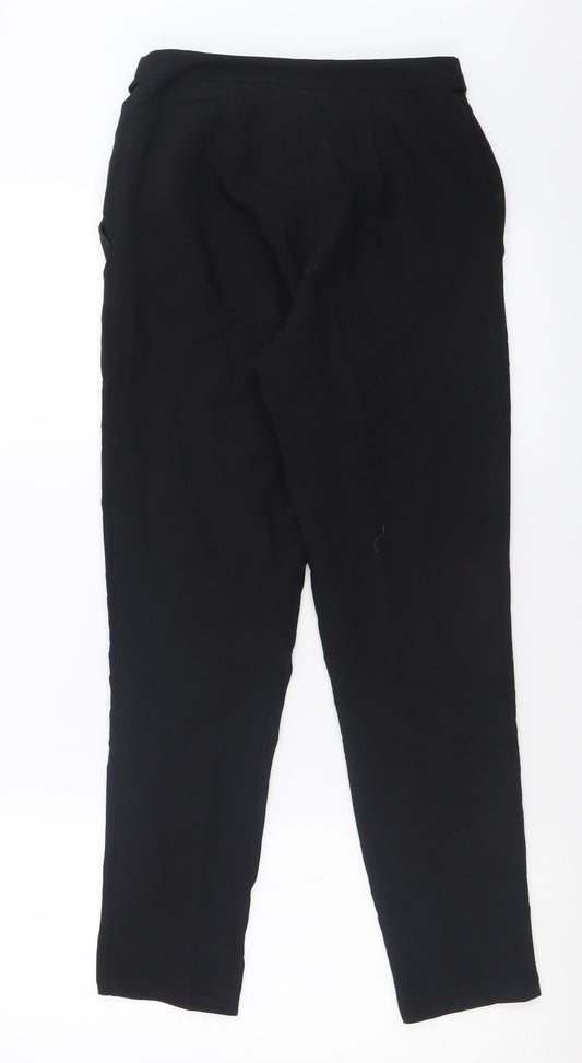 Womens UK Size 4 Missguided Regular Fit Capri Black Trousers