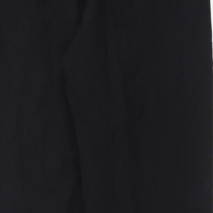 Womens UK Size 4 Missguided Regular Fit Capri Black Trousers