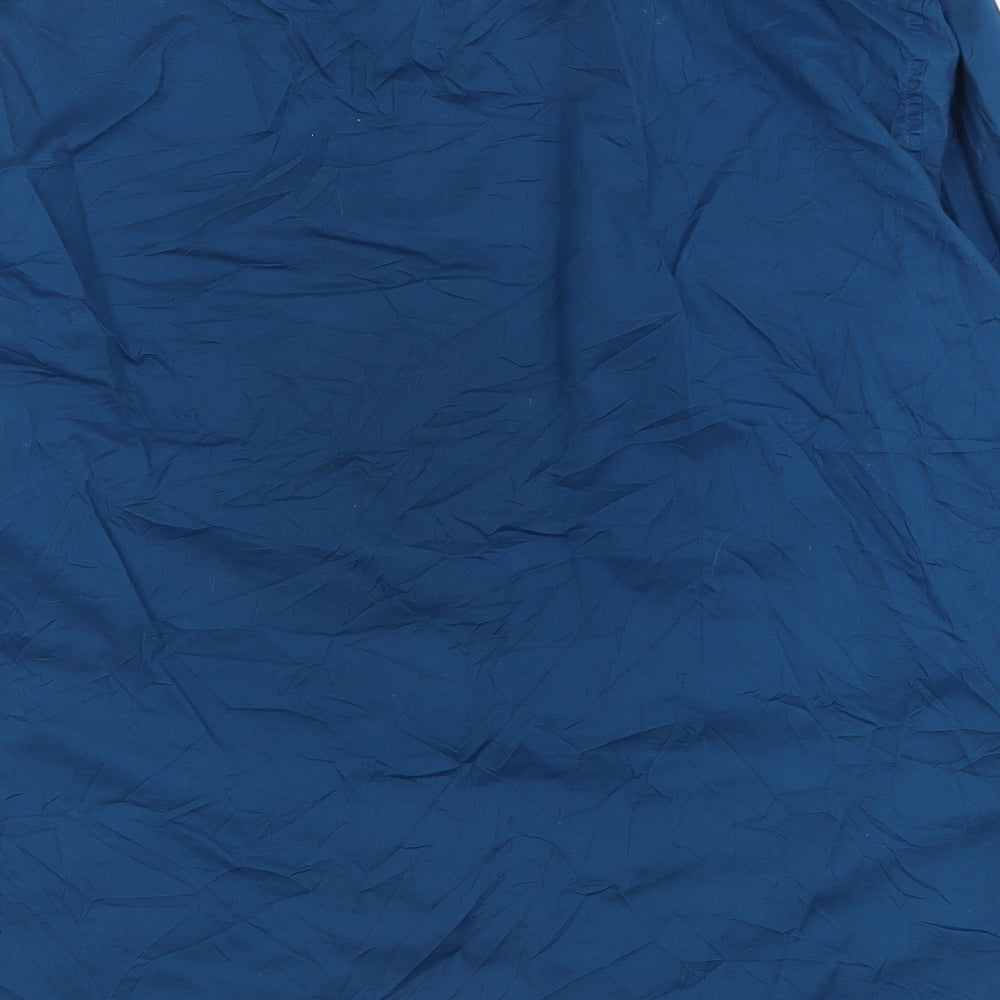 Taylor & Wright Mens Blue  Cotton  Button-Up Size 17.5 Collared Button