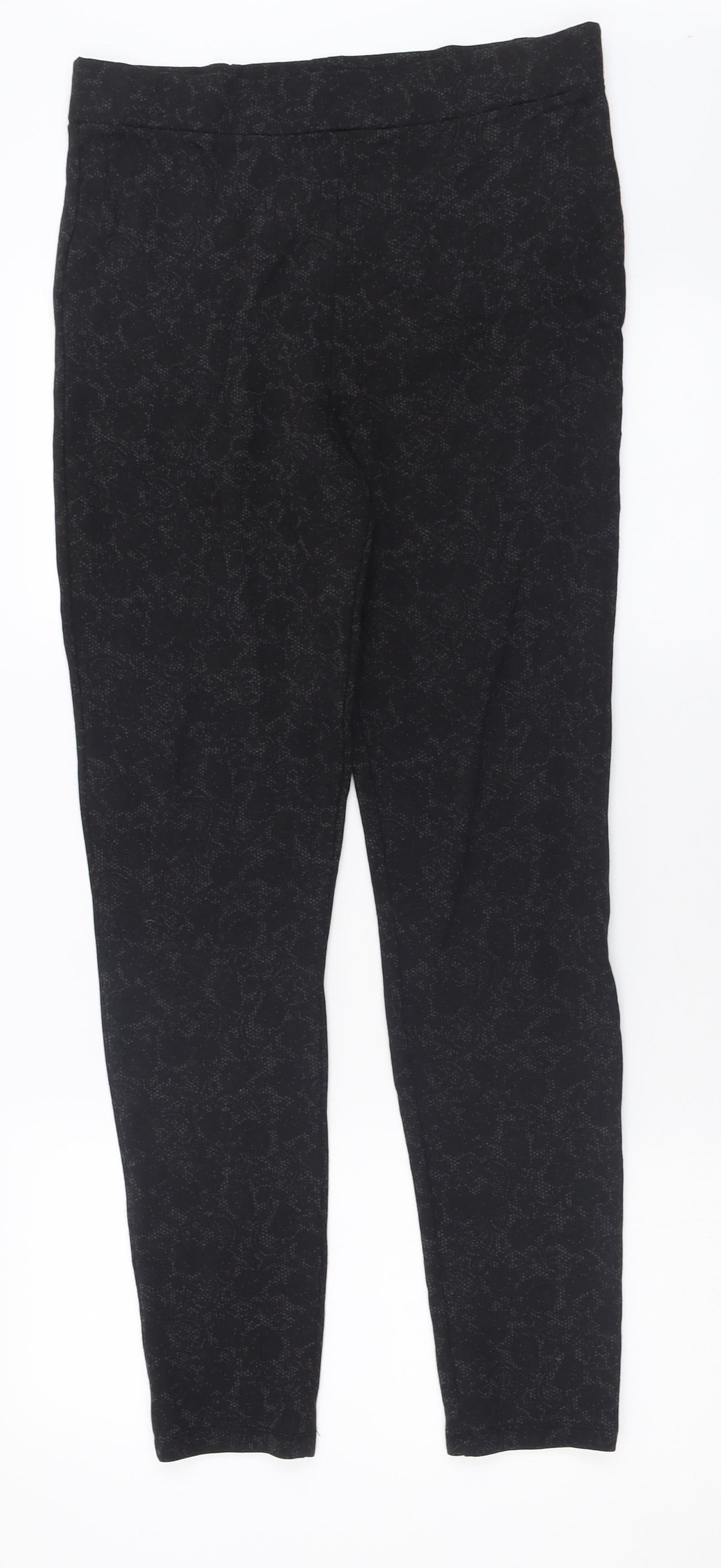 Womens UK Size 12 Marks and Spencer Regular Fit Capri Black Trousers