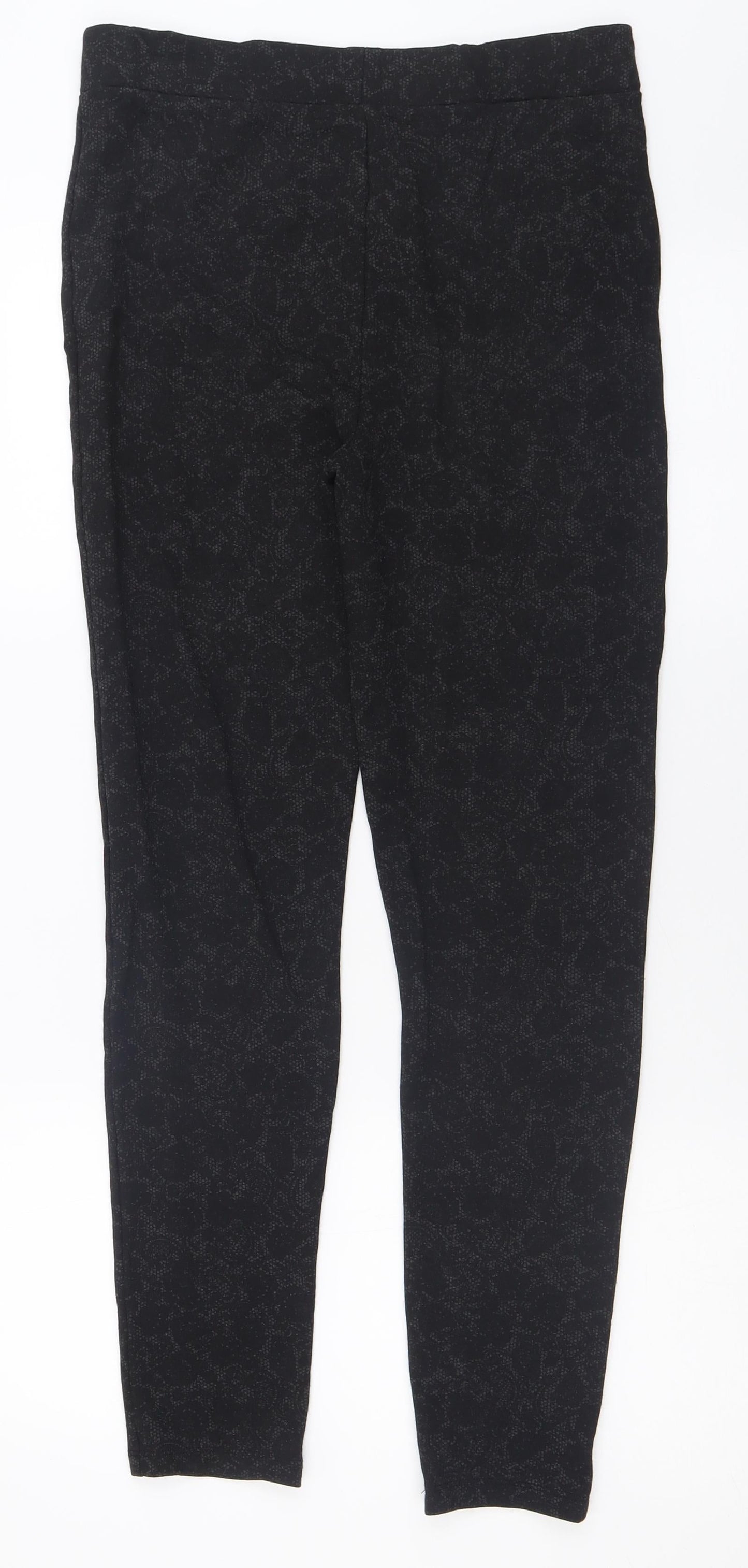 Womens UK Size 12 Marks and Spencer Regular Fit Capri Black Trousers