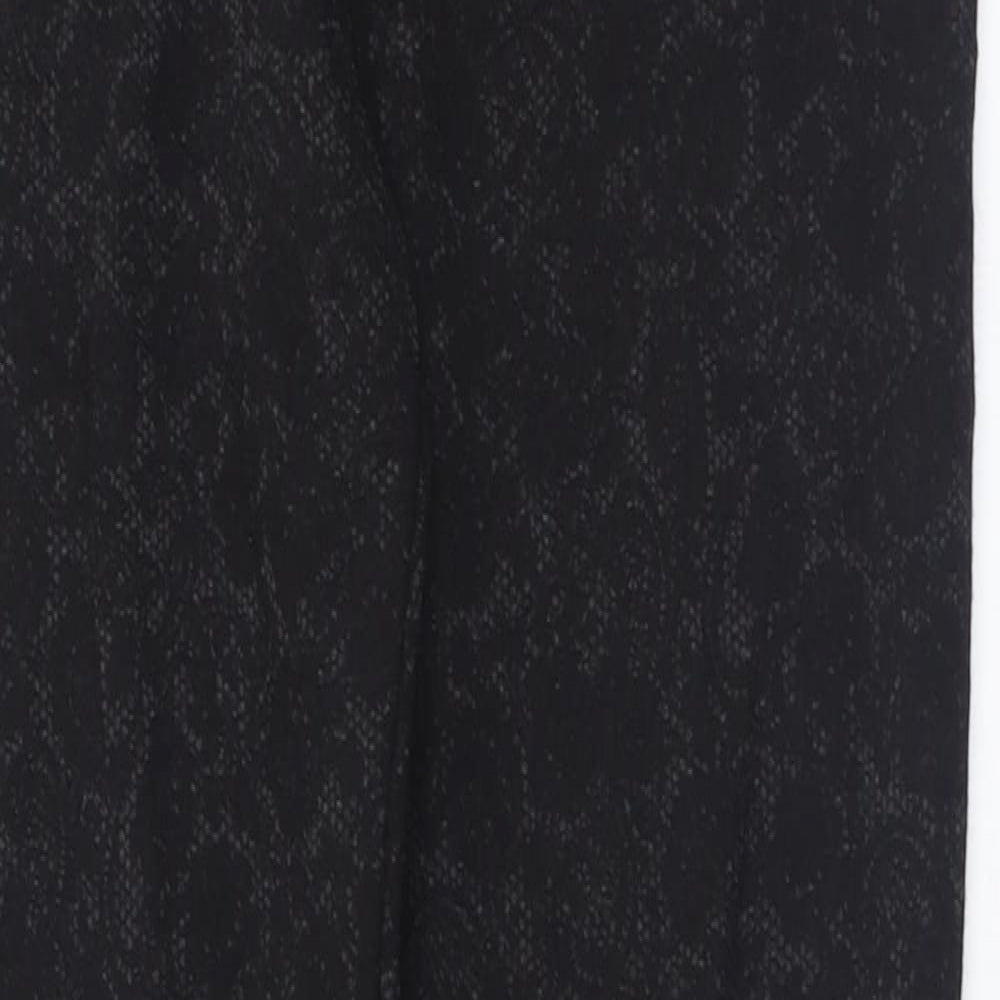 Womens UK Size 12 Marks and Spencer Regular Fit Capri Black Trousers
