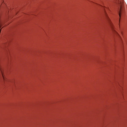 Mens UK Size L Easy Brown  Button-Up Long Sleeve Casual Shirt