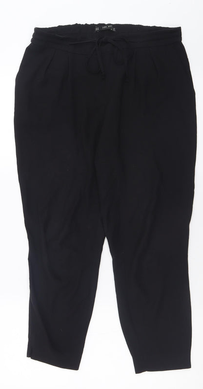 Womens UK Size XS Zara Regular Fit  Black Trousers