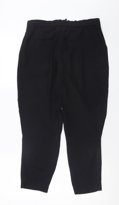 Womens UK Size XS Zara Regular Fit  Black Trousers