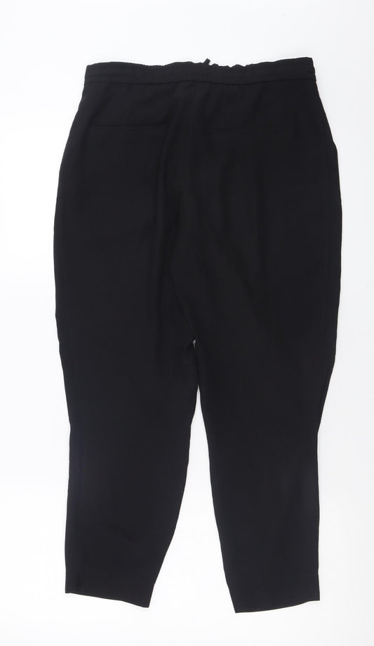 Womens UK Size XS Zara Regular Fit  Black Trousers