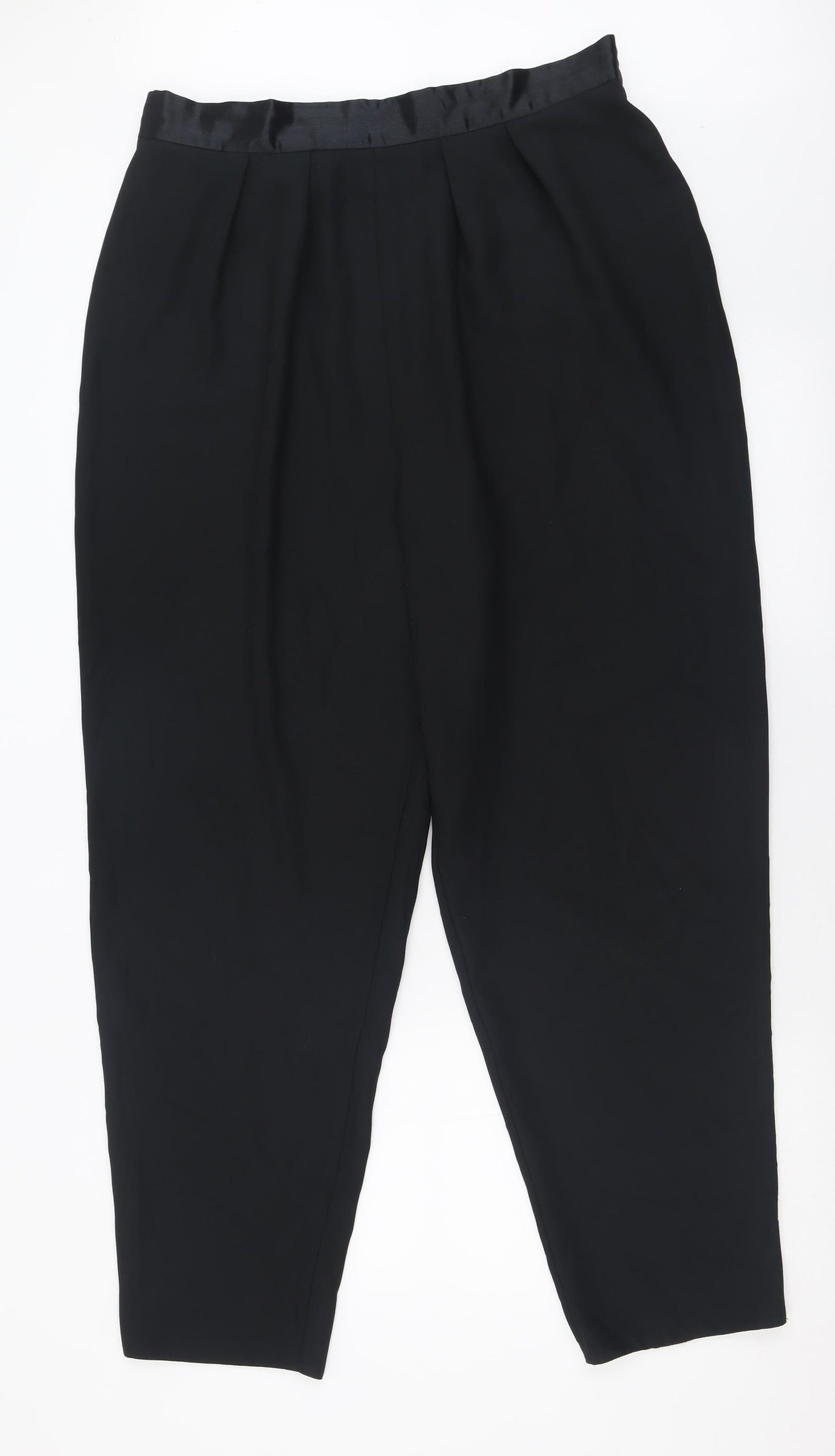 Hamells Womens Black  Polyester Trousers  Size 16 L30 in Regular
