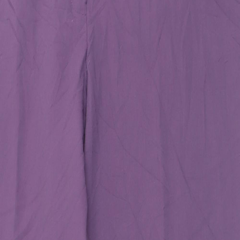 Charmance Womens Purple  Polyester Trousers  Size 20 L30 in Regular Hook & Eye