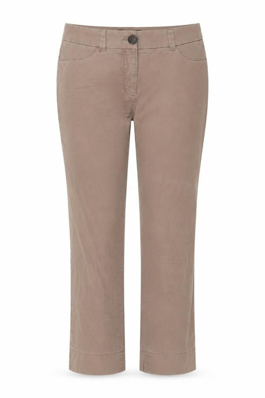 Marc Cain Womens Brown  Cotton Trousers  Size 30 in L26 in Regular Button