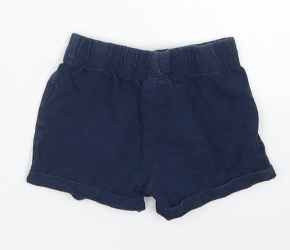 Fred & Flo Baby Blue  Cotton Sweatpants Trousers Size 12-18 Months  Drawstring - Sweat Shorts