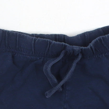 Fred & Flo Baby Blue  Cotton Sweatpants Trousers Size 12-18 Months  Drawstring - Sweat Shorts