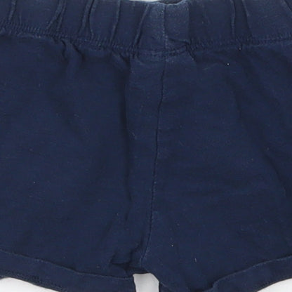 Fred & Flo Baby Blue  Cotton Sweatpants Trousers Size 12-18 Months  Drawstring - Sweat Shorts