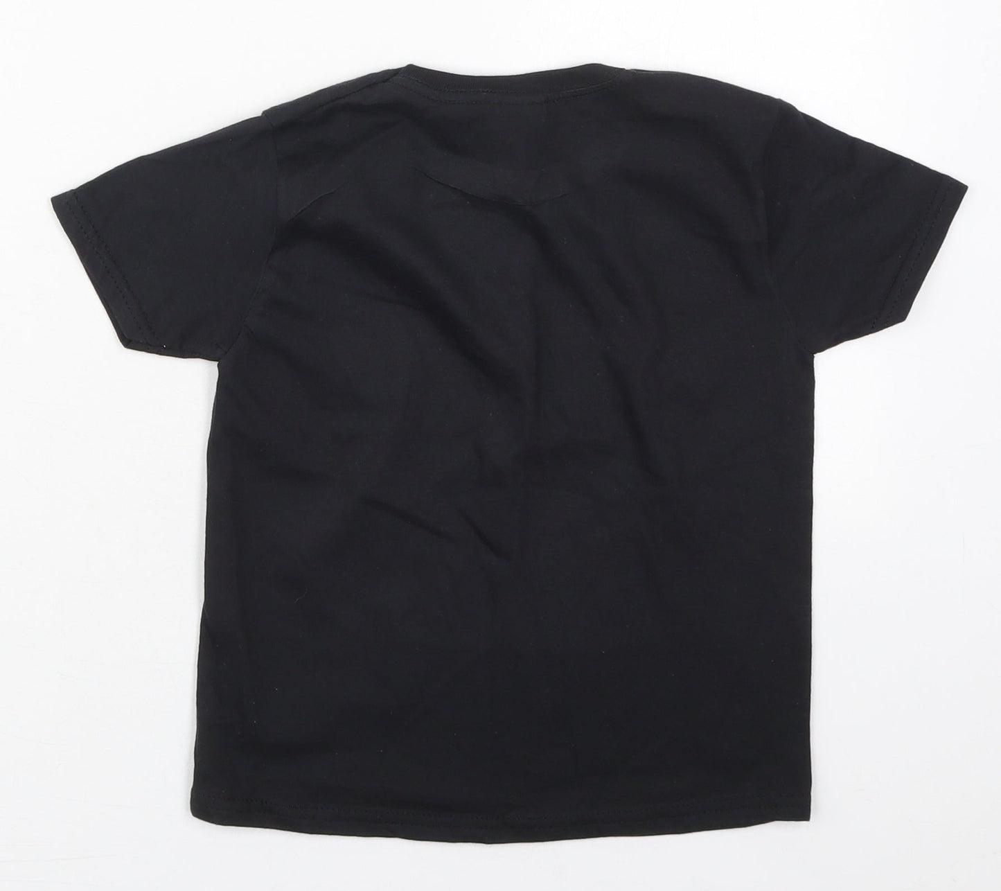 Fruit of the Loom Boys Black  Cotton Basic T-Shirt Size 3-4 Years Crew Neck Pullover - Victory Martial Arts