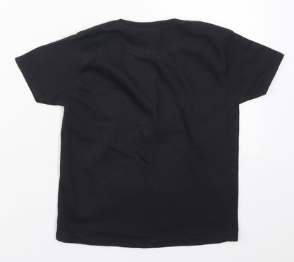 Fruit of the Loom Boys Black  Cotton Basic T-Shirt Size 3-4 Years Crew Neck Pullover - Victory Martial Arts